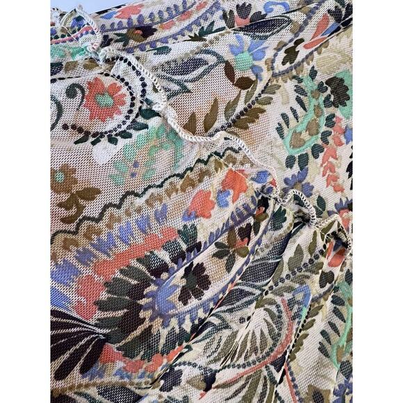 Kate and Lily Paisley Dress Tiered Round Size Long Sleeve Sz 10 Boho Fall Colors - Picture 6 of 12